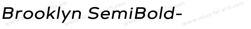 Brooklyn SemiBold字体转换